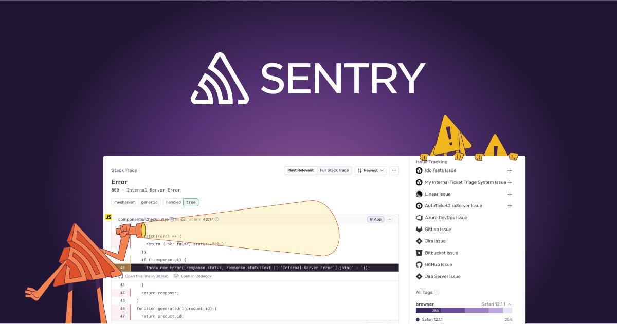 Sentry для отлова ошибок